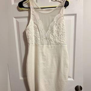 White bodycon dress. Gently used
